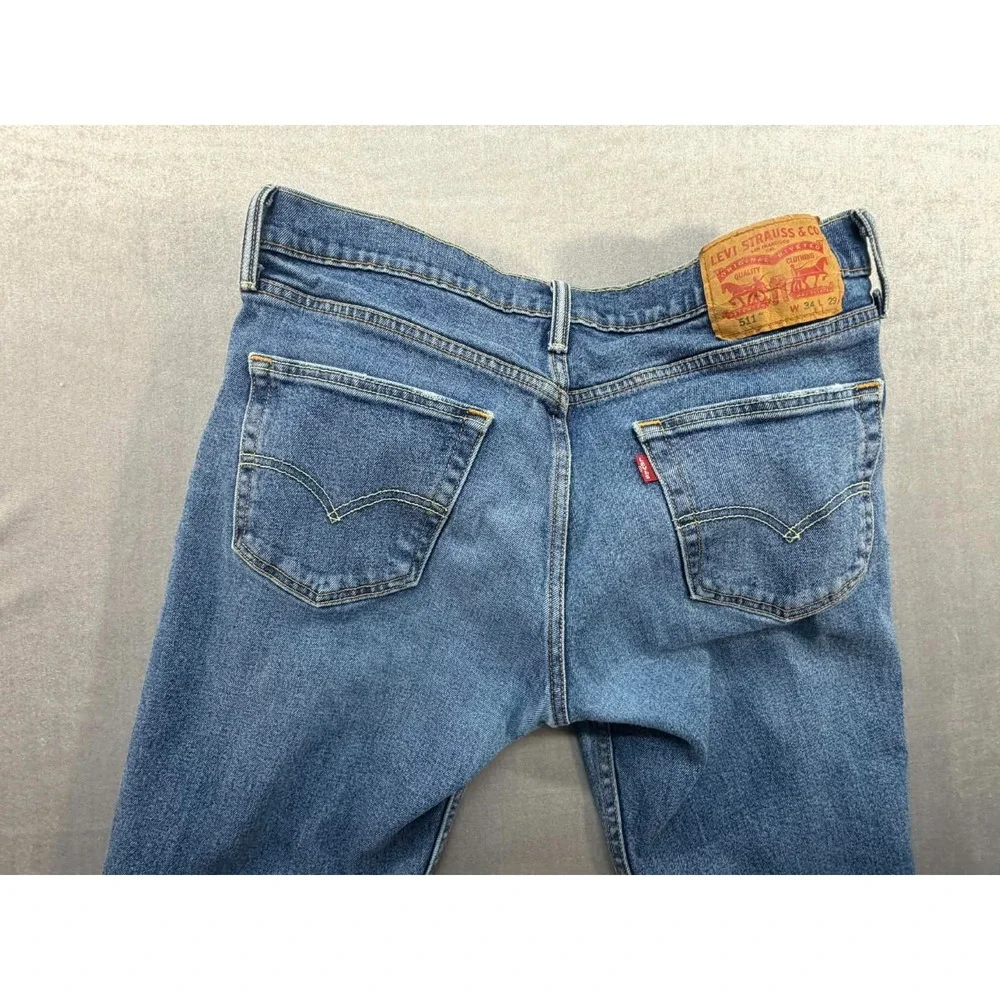 Levi Strauss 511 Denim Jeans Size 34X29‎ Blue Has holes